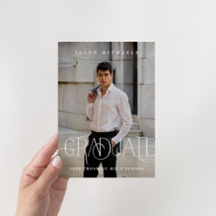 Invitación Elegante Partido de Graduación de Fotografía de Ti