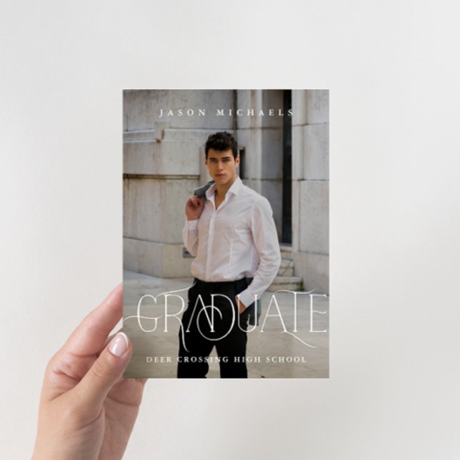 Invitación Elegante Partido de Graduación de Fotografía de Ti (Subido por el creador)
