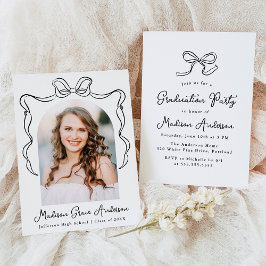 Invitación Elegante Partido de Graduación de Fotografía de Vi