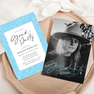 Invitación Elegante Partido de Graduación de Fotografías con