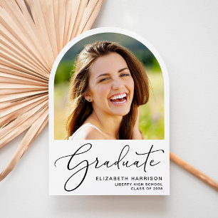 Invitación Elegante Partido de Graduación de Fotos del Arco d