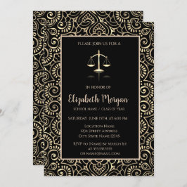 Invitación Elegante Partido de Graduación de la Facultad de D