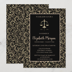 Invitación Elegante Partido de Graduación de la Facultad de D