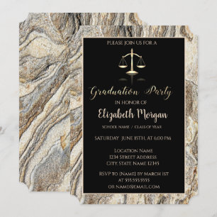 Invitación Elegante partido de graduación de la Facultad de D