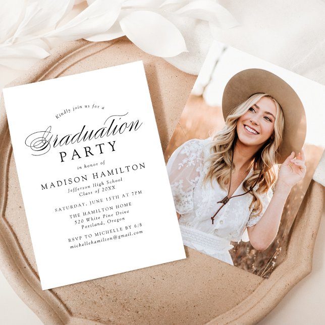 Invitación Elegante Partido de Graduación Fotográfica de Cali (Subido por el creador)