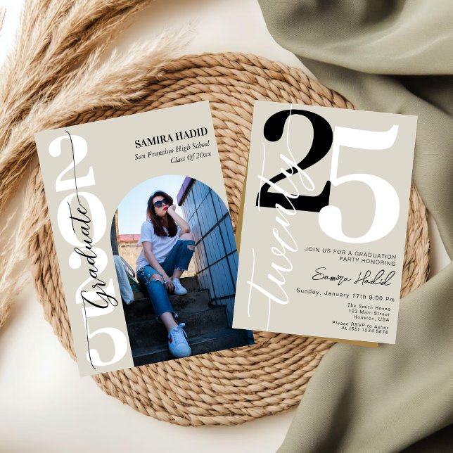 Invitación Elegante Partido de Graduación Fotográfica del Arc (Subido por el creador)
