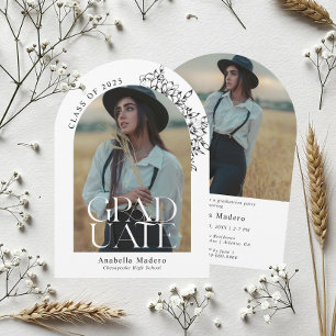 Invitación Elegante Partido de Graduación Minimalista