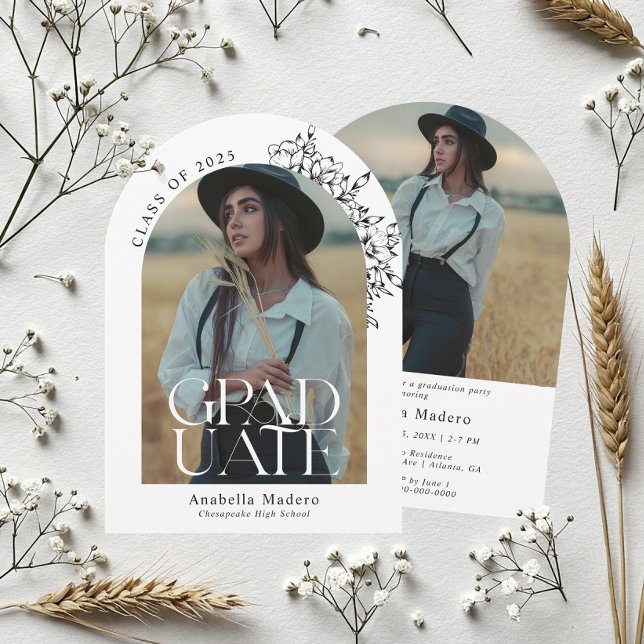 Invitación Elegante Partido de Graduación Minimalista (Subido por el creador)