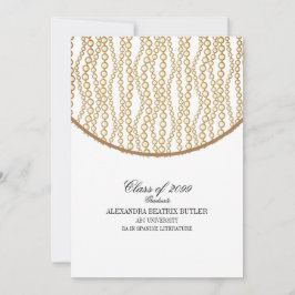 Invitación Elegante partido de graduación universitaria