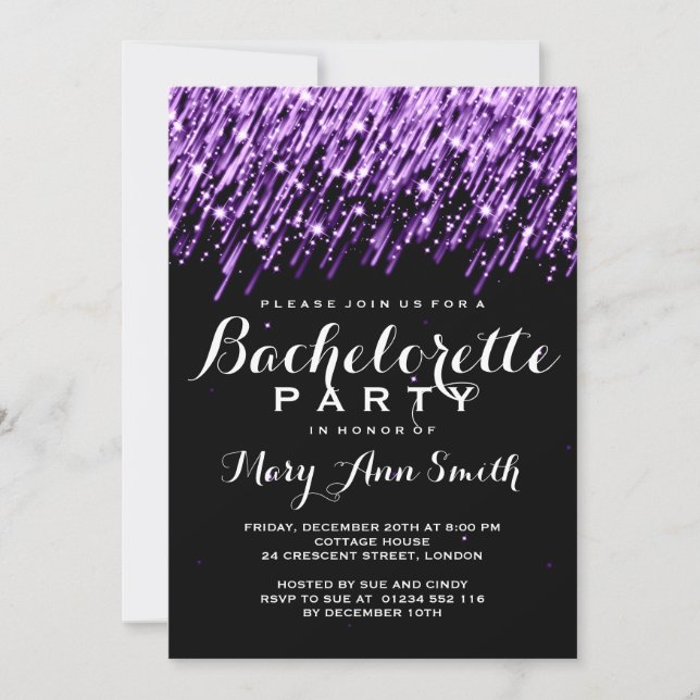 Invitación Elegante partido de la bachillerato que cae en mor (Anverso)