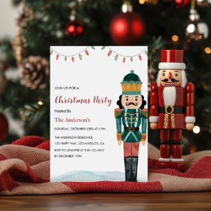 Invitación Elegante Partido de Navidades Nutcracker