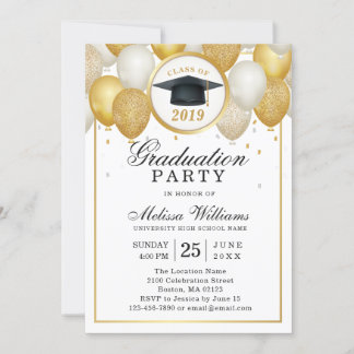 Invitación Elegante Partido Moderno de Graduación de Purpurin
