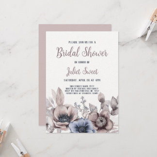 Invitación Elegante Pastel Flor Flor Floral Bridal Ducha