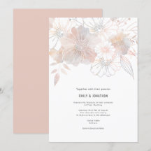 Elegante Pastel Florals Rubor Peach Gray Boda