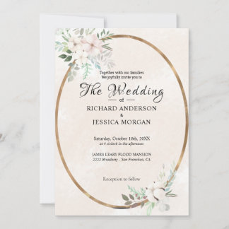 Invitación Elegante Pastel Watercolor Floral