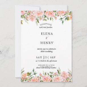 Invitación Elegante Pastel Wildflower Secret Garden Wedding