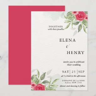 Invitación Elegante Pastel Wildflower Secret Garden Wedding