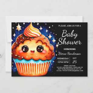 Invitación Elegante pastelito Bliss Muffin Boy Baby Shower
