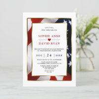 Elegante Patriótico Militar Oro EEUU Boda de Bande