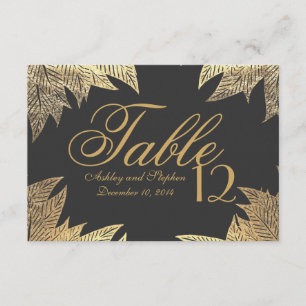 Invitación Elegante Patrón de Hoja Dibujada de Oro Falso de M