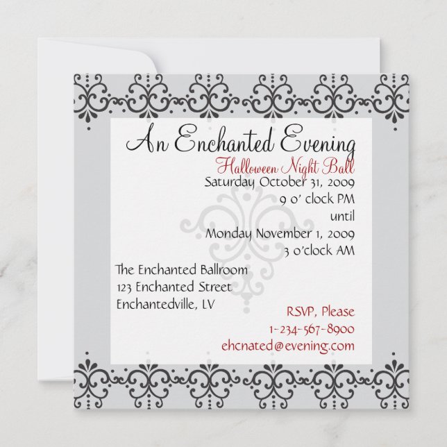 Invitación Elegante Patteern 4 (Anverso)