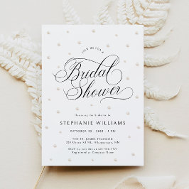 Invitación Elegante Pearls Bridal Shower