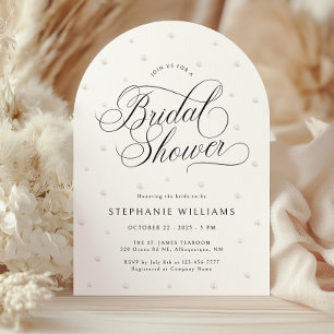 Invitación Elegante Pearls Bridal Shower Arch