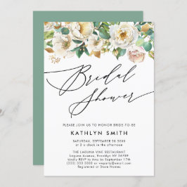 Invitación Elegante Peony Botany Greenery Bridal Shower