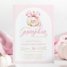 Elegante Pequeña Calabaza Rosa Baby Shower