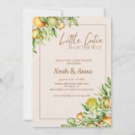 Invitación elegante pequeño bebé está en camino shower de beb