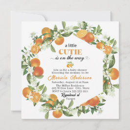 Invitación Elegante Pequeño Cítrico Naranja AguaInvitación