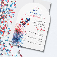 Elegante pequeño petardo 4 de julio Baby Shower