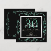 Elegante Perla Enmarcada 30º Aniversario de Boda