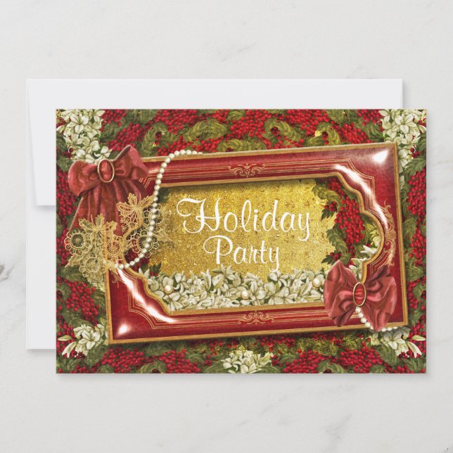 Invitación Elegante personalizable de oficina fiesta Navidade (Anverso)
