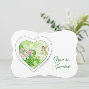 Invitación Elegante Personalizado acuarela Hummingbird Cumple