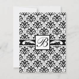 Invitación Elegante Personalizado Art Déco de Damasco Floral 