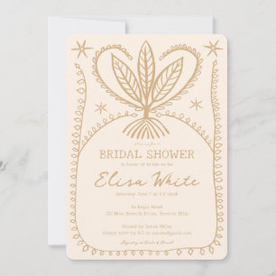 Invitación Elegante PERSONALIZADO de ducha de novia con marco