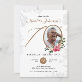 Invitación Elegante Personalizado de escritura floral foto 70