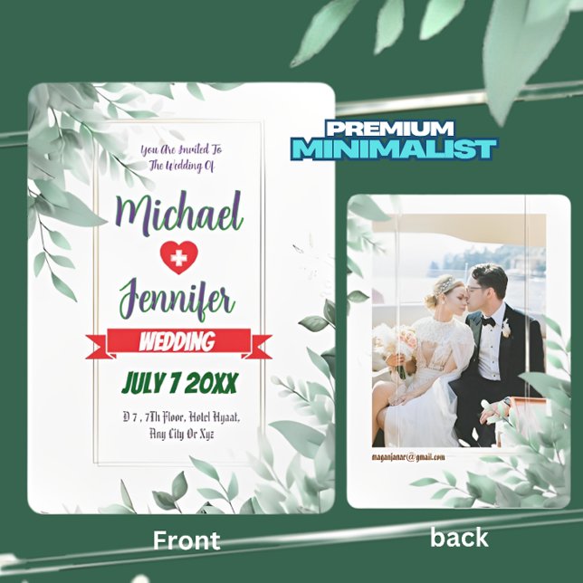 Invitación Elegante Personalizado de Greenery Minimalista Bod (Subido por el creador)
