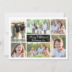 Invitación Elegante Personalizado de seis Collages de fotos d