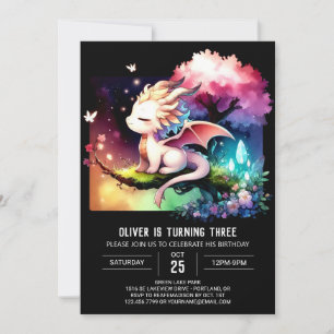 Invitación Elegante Personalizado Dragon Birthday