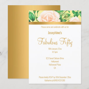 INVITACIÓN ELEGANTE PERSONALIZADO FABULOUS A 50 LEMONES DE FL
