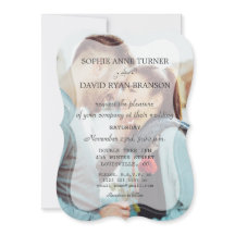 Elegante Personalizado Faded Boda Geométrico