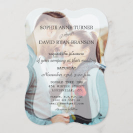 Invitación Elegante Personalizado Faded Boda Geométrico