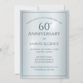 Invitación Elegante Personalizado Fiesta del 60° aniversario 