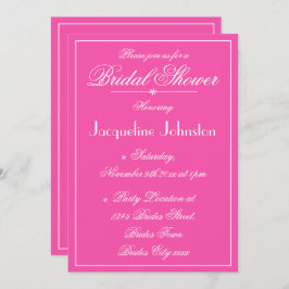 Invitación Elegante Personalizado Fuchsia Moda moderna ducha 