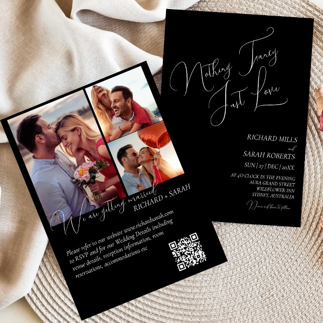 Invitación Elegante Personalizado moderno Boda de fotografía  (Subido por el creador)