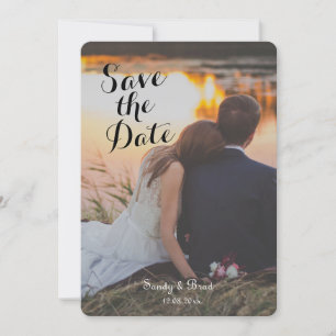 Invitación Elegante Personalizado moderno foto cambio Boda de