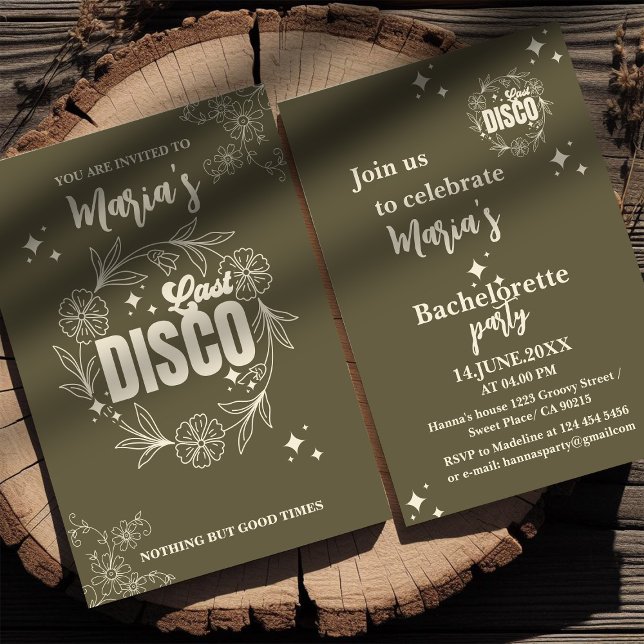 Invitación Elegante personalizado retro de soltería (Subido por el creador)