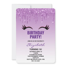 Elegante pestañas rosadas y negras sobre el Purpur